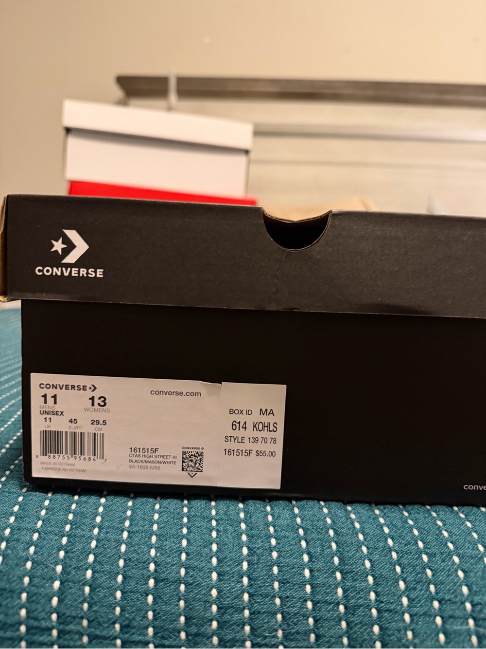 Converse Black and White High-Top Sneakers - Picture 10 of 10